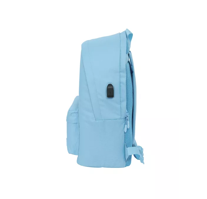 MOCHILA DOBLE PORTATIL 15,6"+USB MUNICH BASICOS "AZUL" SAFTA 642409820