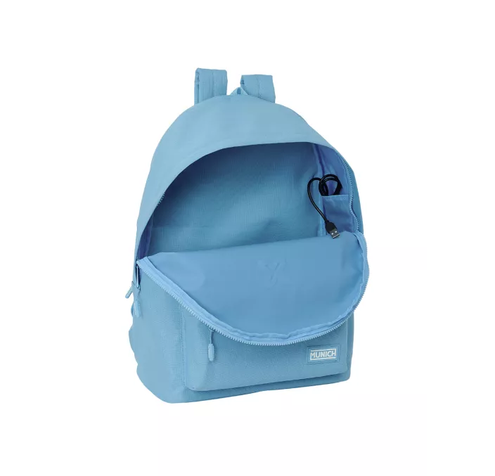 MOCHILA DOBLE PORTATIL 15,6"+USB MUNICH BASICOS "AZUL" SAFTA 642409820