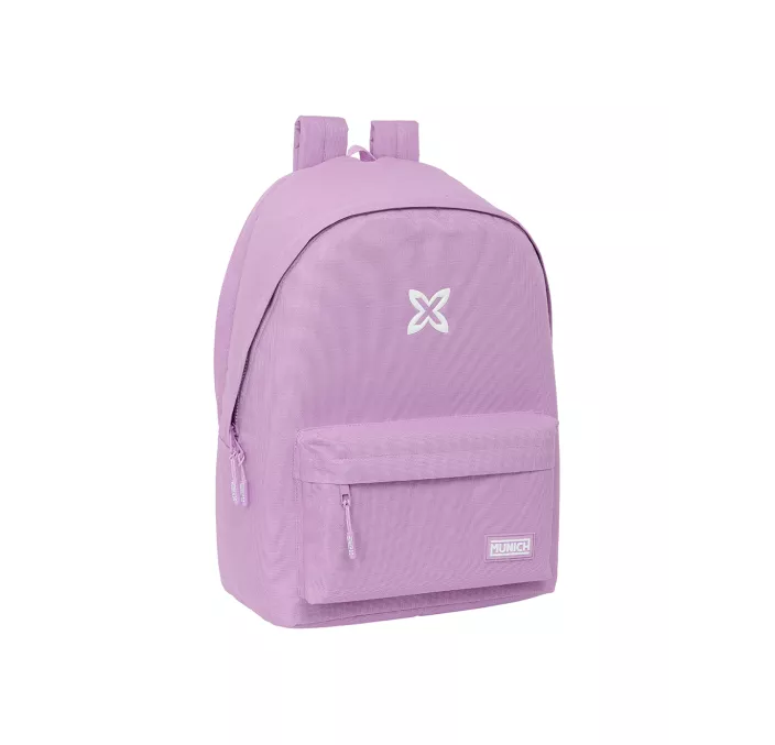 MOCHILA DOBLE PORTATIL 15,6"+USB MUNICH BASICOS "LILA" SAFTA 642411820