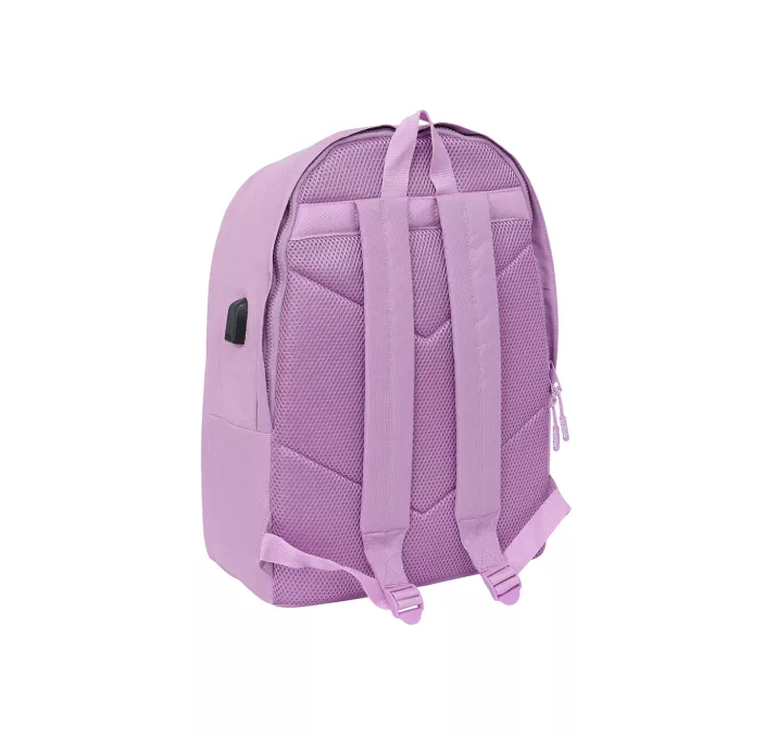 MOCHILA DOBLE PORTATIL 15,6"+USB MUNICH BASICOS "LILA" SAFTA 642411820