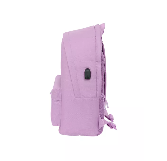 MOCHILA DOBLE PORTATIL 15,6"+USB MUNICH BASICOS "LILA" SAFTA 642411820