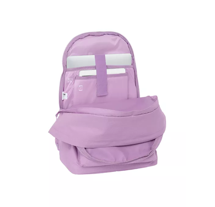 MOCHILA DOBLE PORTATIL 15,6"+USB MUNICH BASICOS "LILA" SAFTA 642411820