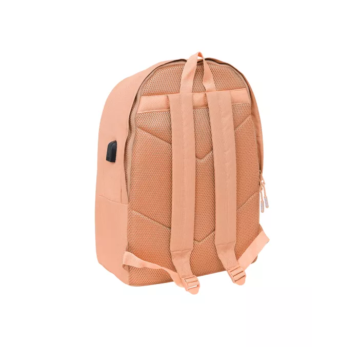MOCHILA DOBLE PORTATIL 15,6"+USB MUNICH BASICOS "PEACH" SAFTA 642414820