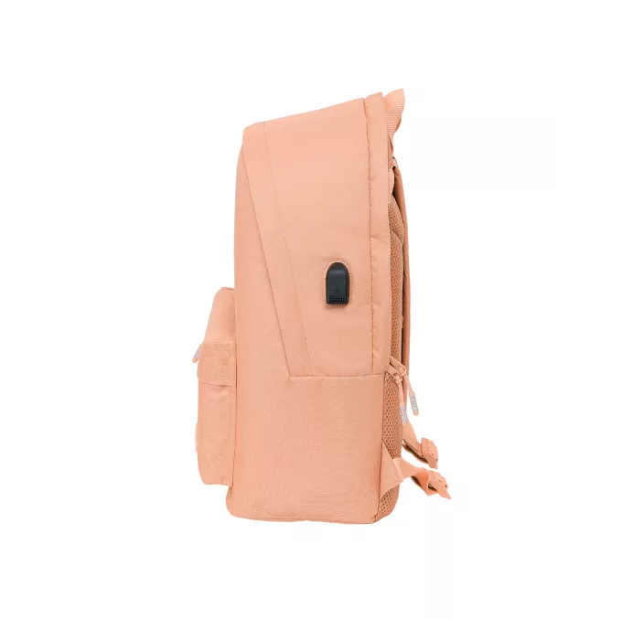 MOCHILA DOBLE PORTATIL 15,6"+USB MUNICH BASICOS "PEACH" SAFTA 642414820