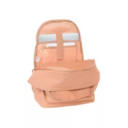 MOCHILA DOBLE PORTATIL 15,6"+USB MUNICH BASICOS "PEACH" SAFTA 642414820