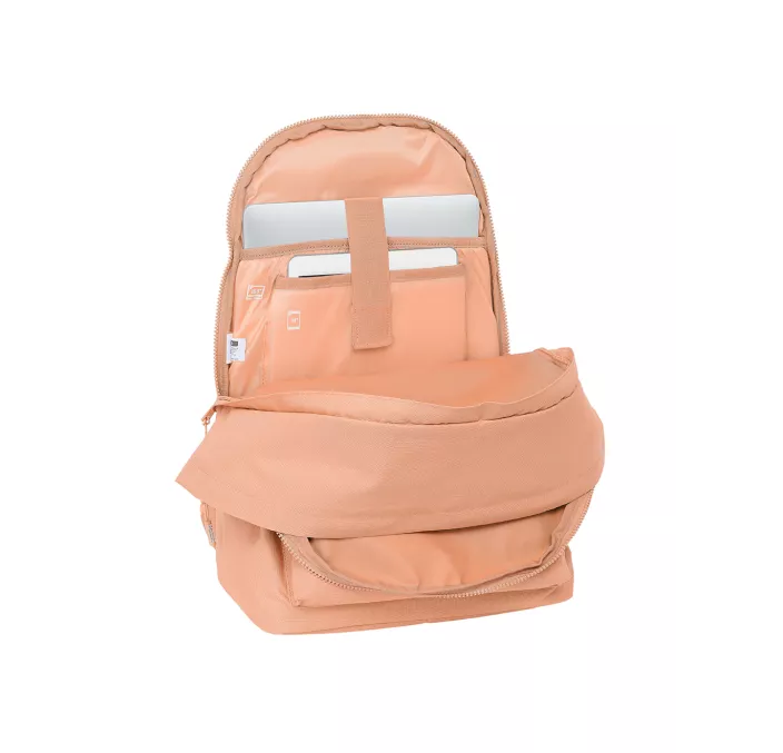 MOCHILA DOBLE PORTATIL 15,6"+USB MUNICH BASICOS "PEACH" SAFTA 642414820