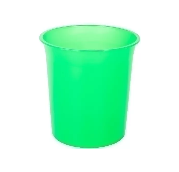 PAPELERA PLASTICO CERRADA 16 LITROS TRASLUCIDO VERDE PTRVE 14401063