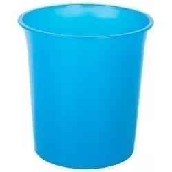 PAPELERA PLASTICO CERRADA 16 LITROS TRASLUCIDO AZUL PTRAZ 14401285