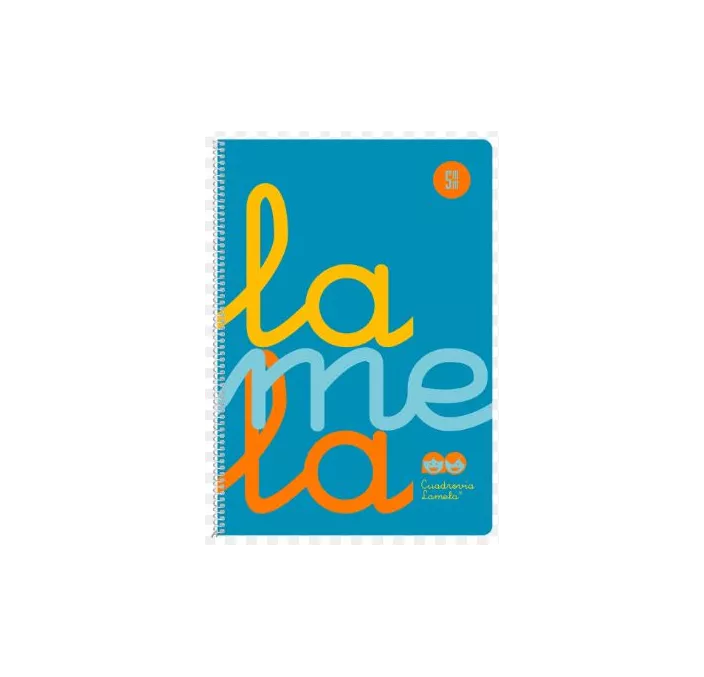 CUADERNO 4º 5MM 80H 90G TAPA PLASTIC AZUL FLUOR LAMELA 7CTP005B
