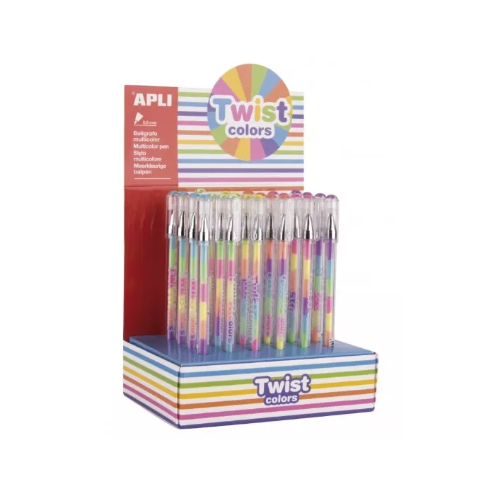 BOLIGRAFO GEL PEN TWIST COLORS APLI 17498
