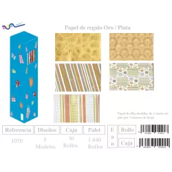 PAPEL REGALO ROLLO 1X3MTS TODO TIEMPO IMPRESMA 1007-C