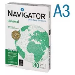 PAPEL A3 500H 80GRS BLANCO MULTIFUNCION UNIVERSAL NAVIGATOR