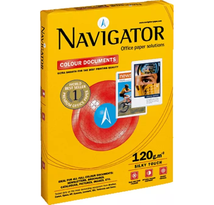 PAPEL A4 250H 120GRS SATINADO ULTRABRILLO NAVIGATOR 140372