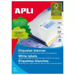 ETIQUETA POLIV. A4 100H 99,1MMX38,1MM 1400U C/RO/B APLI 2419
