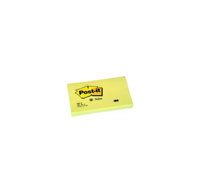 NOTAS ADHESIVAS 127X76 AMARILLO POST IT 655 3M