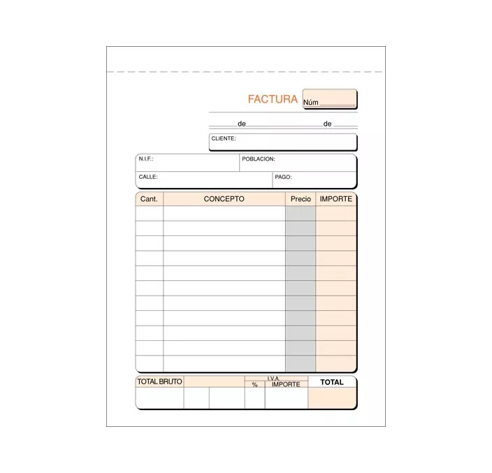 TALONARIO FACTURA 8º NATURAL 50H ORIGINAL+COPIA LOAN T-68 620681