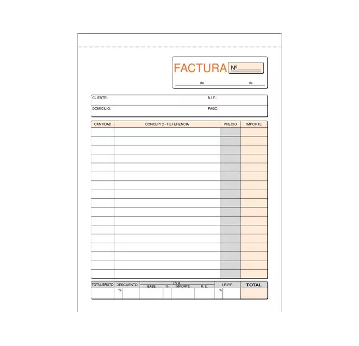 TALONARIO FACTURA 4º NATURAL 50H ORIGINAL+COPIA LOAN T-63 420632