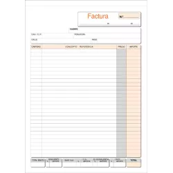 TALONARIO FACTURA Fº NATURAL 50H ORIGINAL+COPIA LOAN T-56