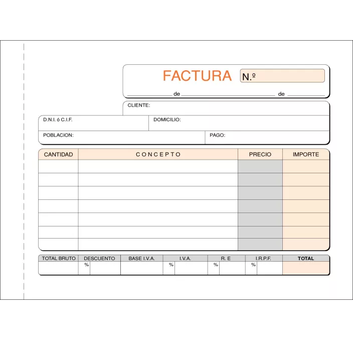 TALONARIO FACTURA 8º APAISADO 50H ORIGINAL+COPIA LOAN T-67 620674