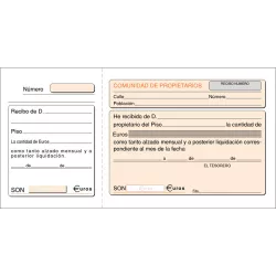 TALONARIO RECIBO C. PROP. 207X109MM 100H ORIG. N. LOAN T-48