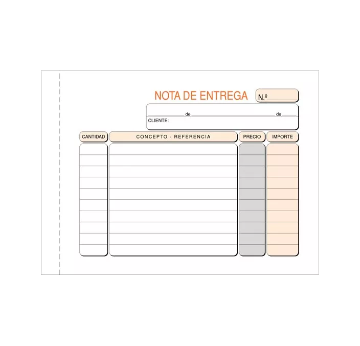 TALONARIO ENTREGA APAISADO 8º 100H ORIGINAL SIN COPIA LOAN T-32