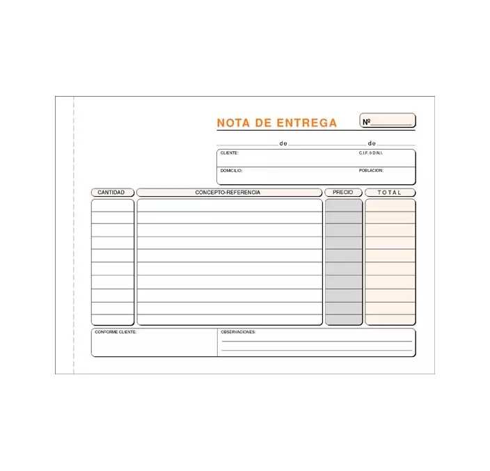 TALONARIO ENTREGA 4º APAISADO 50H ORIGINAL+2COPIAS LOAN T-47 430471