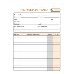 TALONARIO PEDIDO NATURAL 146X204MM 100H ORIGINAL SIN COPIA LOAN T-27