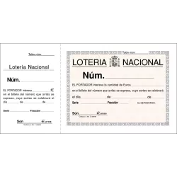 TALONARIO LOTERIA 1/3 APAISADO 100H ORIGINAL SIN COPIA LOAN T-15