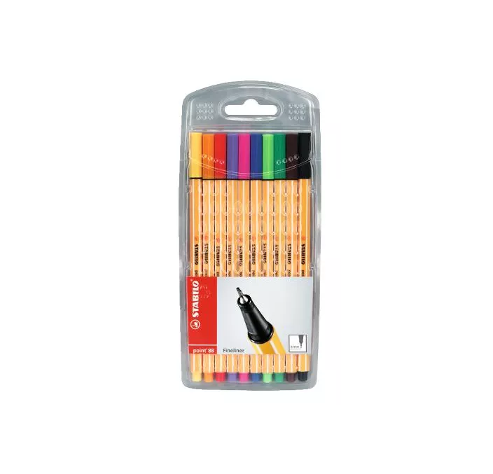 ROTULADOR 04 PUNTA FIBRA ESTUCHE POINT 88 10U STABILO 8810 217842