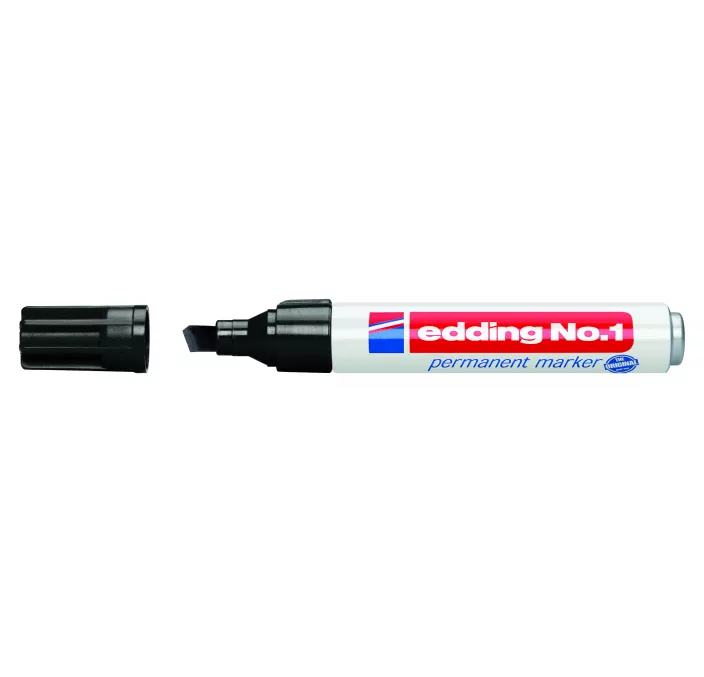 ROTULADOR PERMANENTE BISELADA RECARG NEGRO Nº1 EDDING 1-01