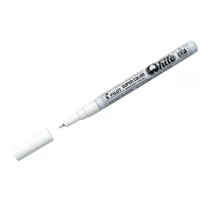 ROTULADOR PERMANENTE 1MM EXTRA FINA BLANCO PILOT SC-W-EF 087
