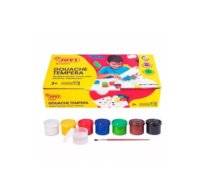 TEMPERA ESCOLAR 35ML SURTIDO C.7 JOVI 507 000635