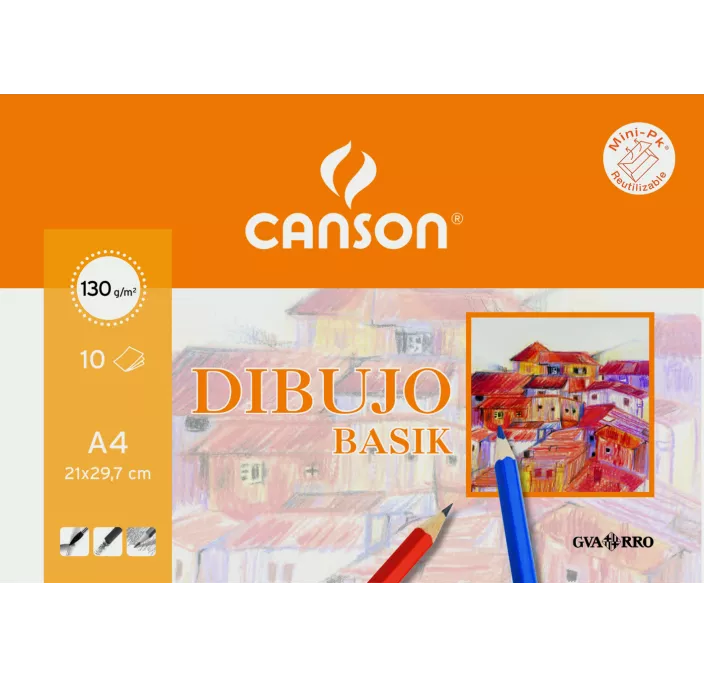 LAMINA DIBUJO A3 130GRS MINIPACK 10H BASIK GUARRO 200403159