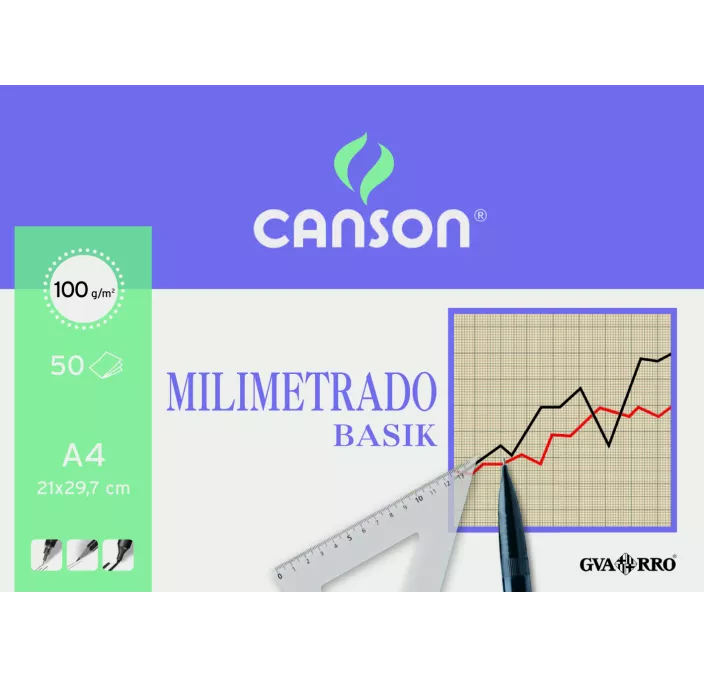 PAPEL MILIMETRADO A4 100GRS 50H GUARRO 200402861