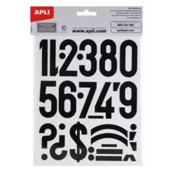 LETRAS Y NUMEROS ADHESIVOS MAYUSCULAS NEGRO 50MM APLI 04450