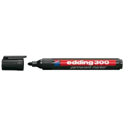 ROTULADOR PERMANENTE PUNTA CONICA RECARGABLE NEGRO EDDING 300-01