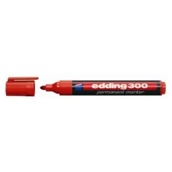 ROTULADOR PERMANENTE PUNTA CONICA RECARGABLE ROJO EDDING 300-02