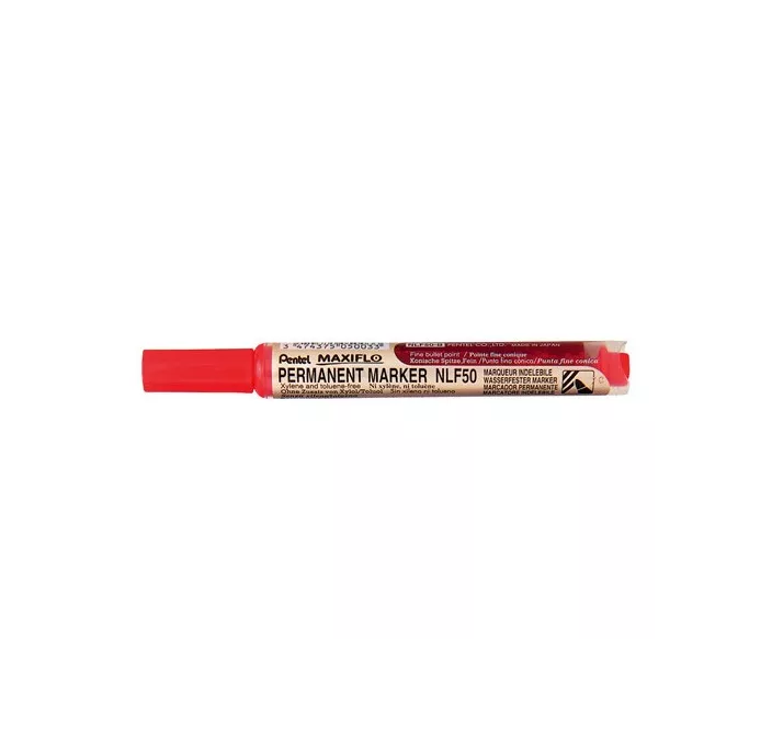 ROTULADOR PERMANENTE ROJO MAXIFLO PENTEL NLF50-B