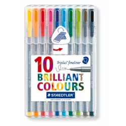 ROTULADOR FINELINER ESTUCHE 10 COLORES STAEDTLER 334 SB10