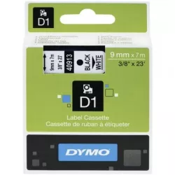 CINTA DYMO D1 9MMX7MM NEGRO/BLANCO ESSELTE 40913