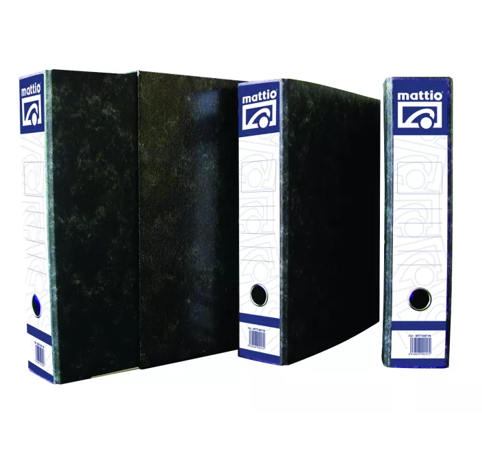 CAJETIN A4 70MM JASPEADO NEGRO GRAFOPLAS 07160010