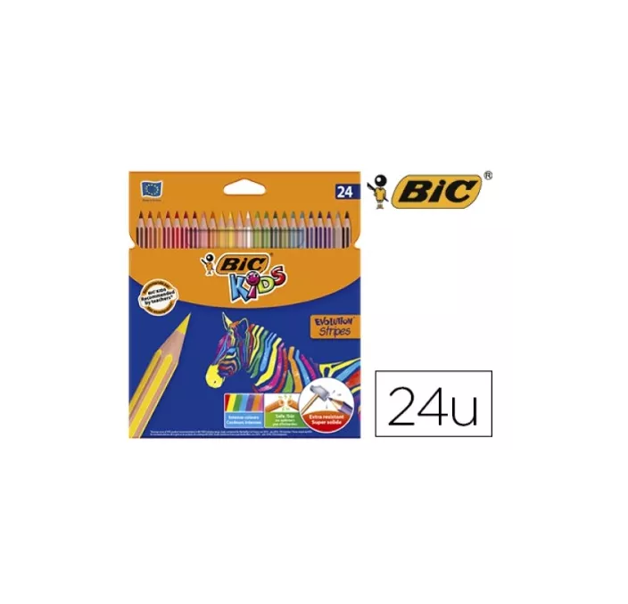 PINTURA MADERA EVOLUTION STRIPES TROPICOLORS 24U. BIC 9505251