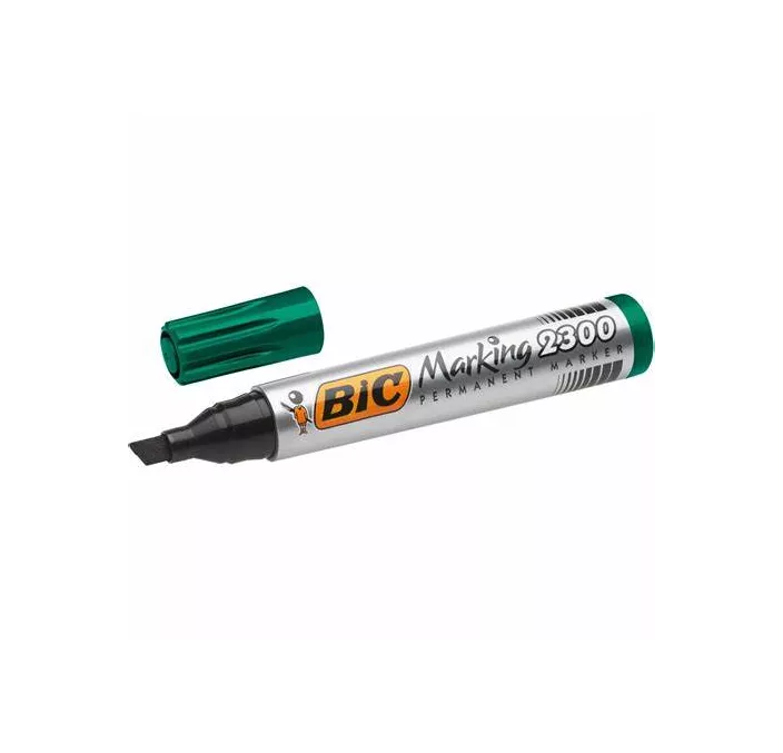 ROTULADOR PERMANENTE BISELADA VERDE 2300 BIC 999767