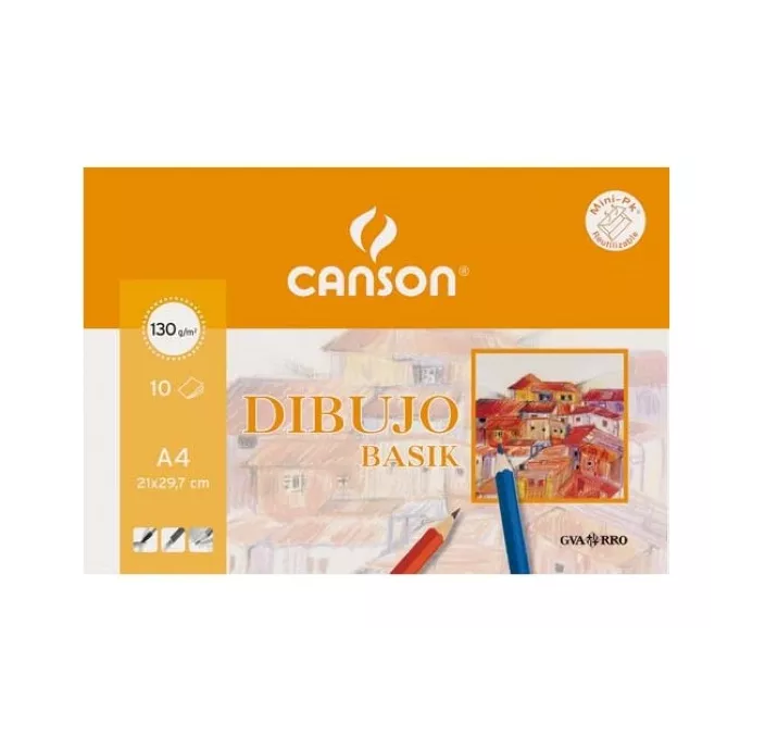 LAMINA DIBUJO BASIK RECUADRO A4+130G 10H GUARRO 200406346