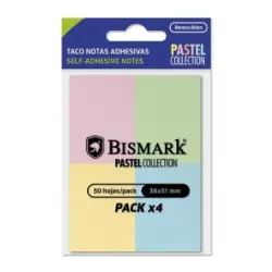 NOTAS ADHESIVAS 381X508 50H 4COLORES STICK POESSA 210901