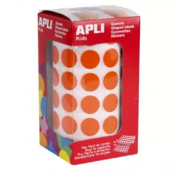 GOMET ROLLO CIRCULO MEDIANO 15MM NARANJA APLI 11483