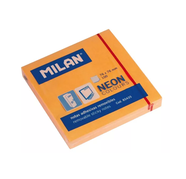NOTA ADHESIVA 75X75 80H NARANJA BRILLANTE MILAN 85435