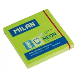 NOTAS ADHESIVAS 75X75 VERDE BRILLANTE 80H MILAN 85433