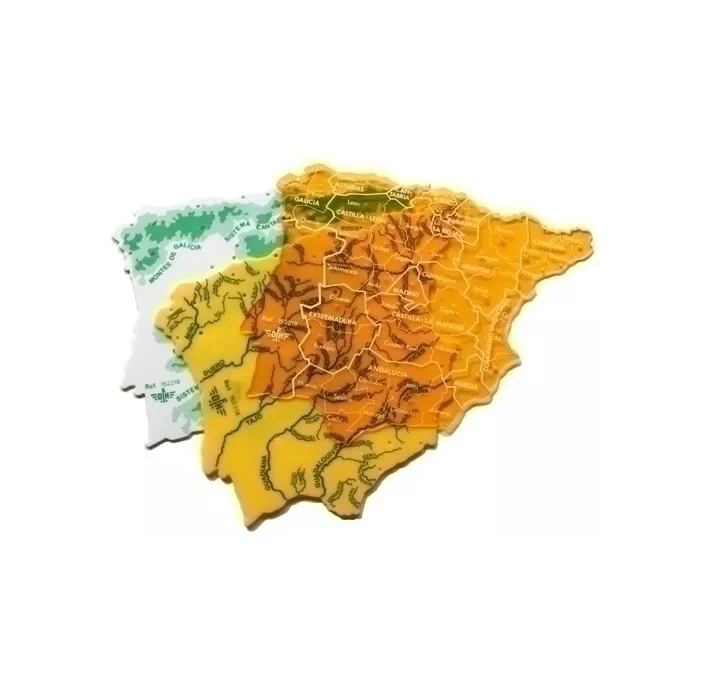 REGLA PLANTILLA MAPA ESPAÑA JUEGO 3UDS PEQUEÑO DFH 151512