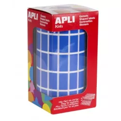 GOMET ROLLO RECTANGULOS GRANDES 20X10MM AZULES APLI 04884